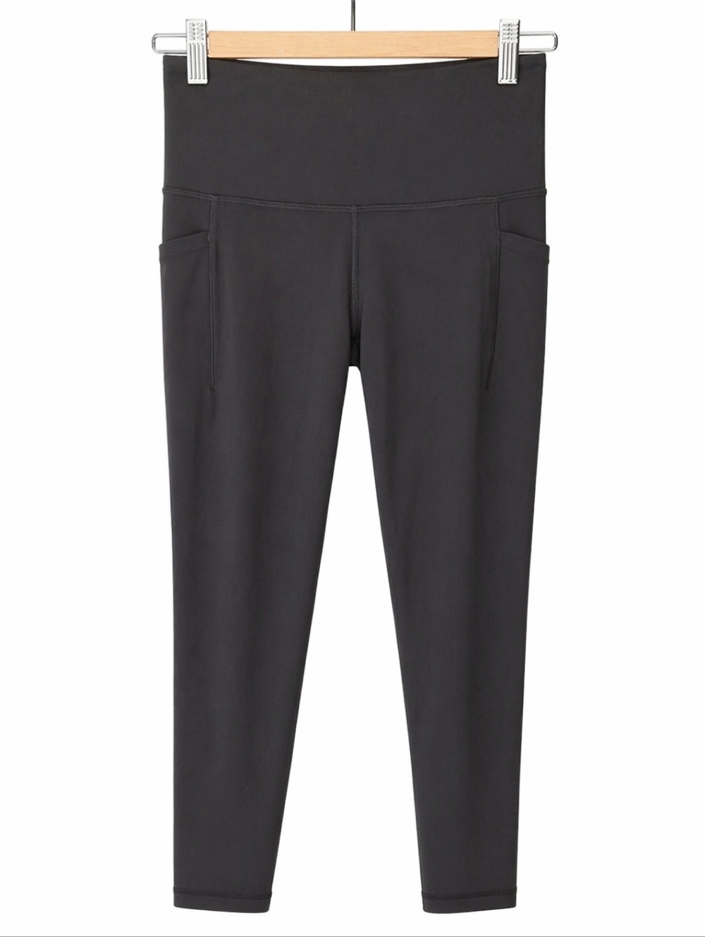 Athleta Salutation Stash 7/8 Leggings Black Size Small High Rise Pocket Tight